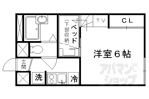 レオパレス京都鷹峯の間取り写真