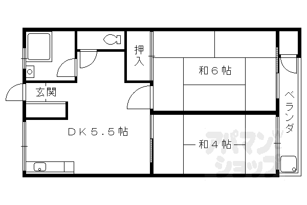 藤岡マンションの間取り写真