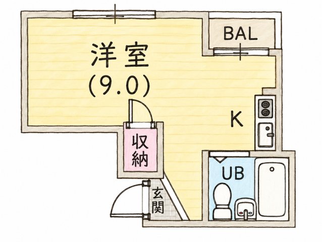 マンション福田の間取り写真