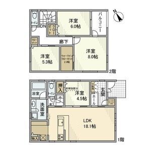 月見町戸建の間取り写真