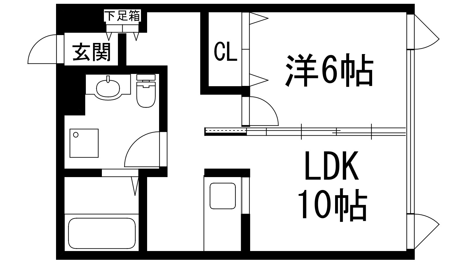 阪急宝塚線 売布神社駅 徒歩3分 3階建 築34年の間取り写真
