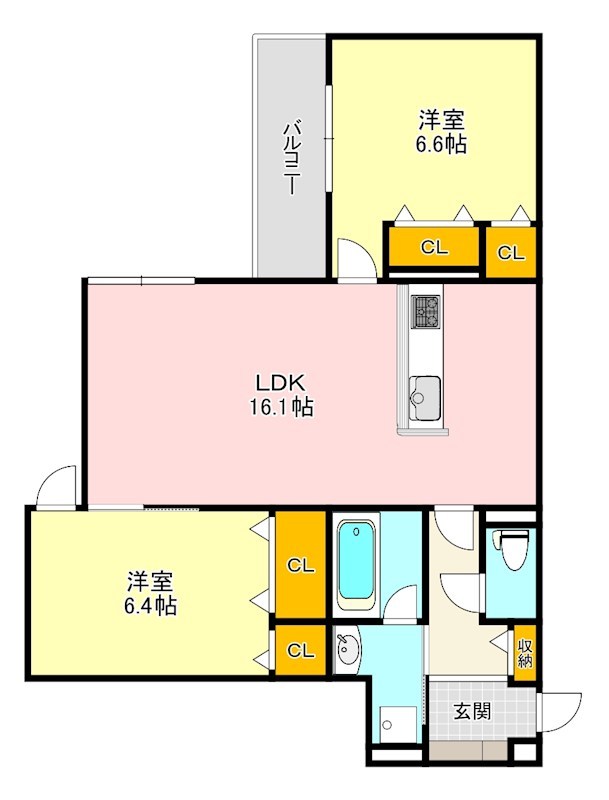 D-residence西野B棟の間取り写真