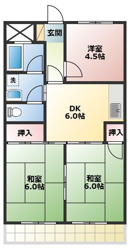 平安フジハイツの間取り写真