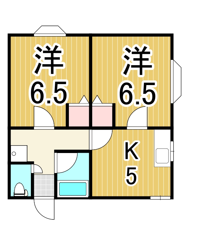 パレスさくらC ペ ット可 201の間取り写真
