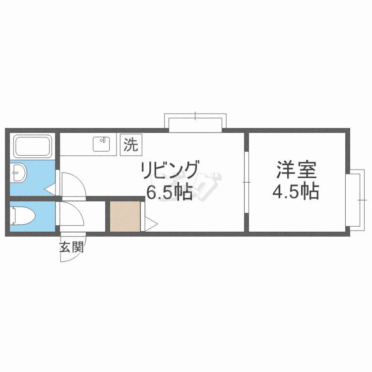 フラットJ北13条の間取り写真