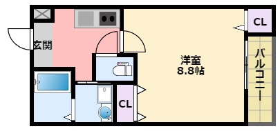 フジパレス西宮鳴尾の間取り写真