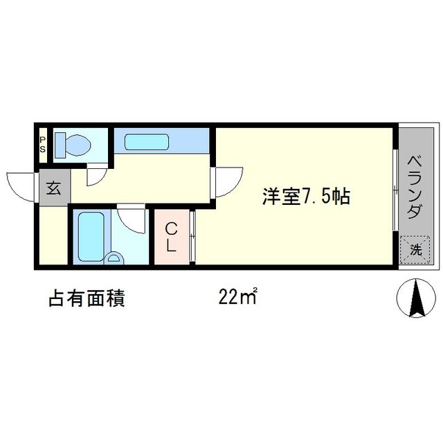 コスモハイツ河原町の間取り写真