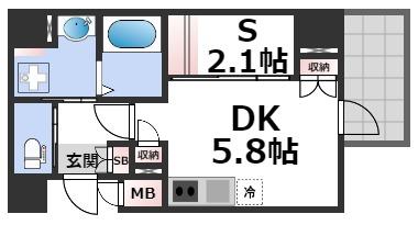 ソルテラス阿波座ウィズの間取り写真