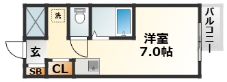 阪急京都線 淡路駅 徒歩4分 5階建 築44年の間取り写真