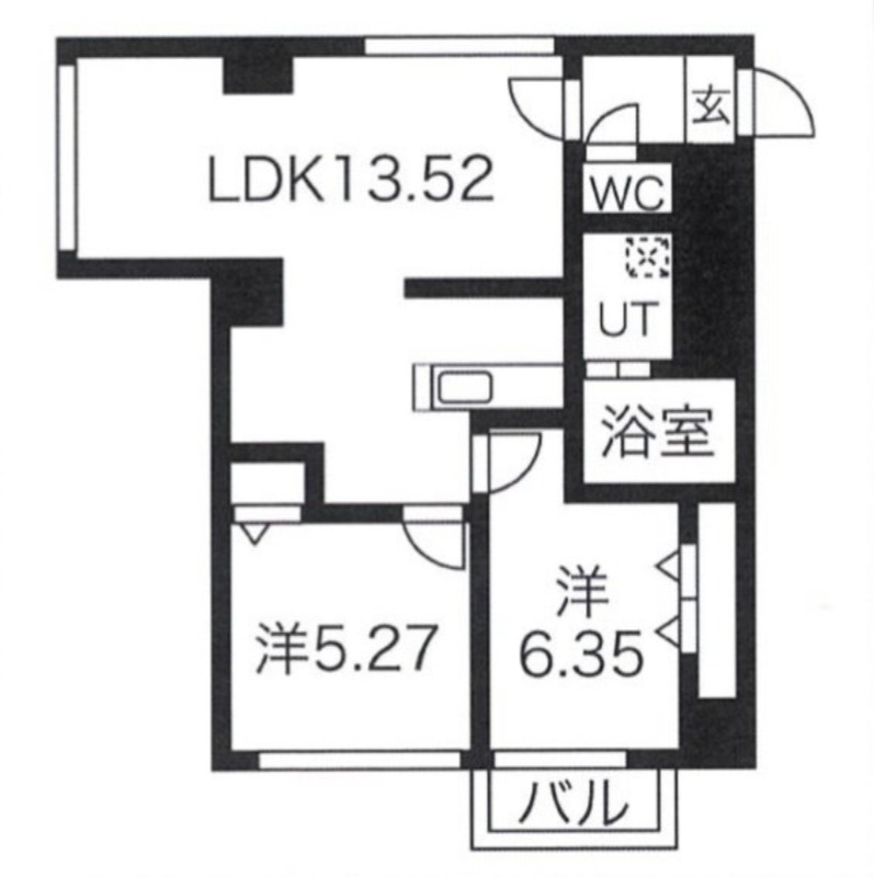 地下鉄東豊線 豊水すすきの駅 徒歩5分 10階建 築23年の間取り写真