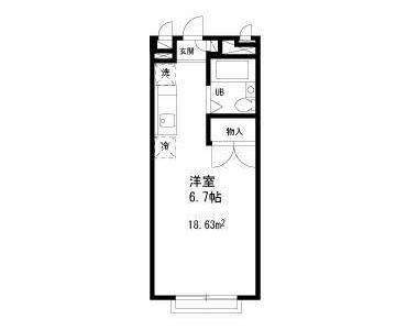 小田急線 町田駅 徒歩12分 2階建 築38年の間取り写真