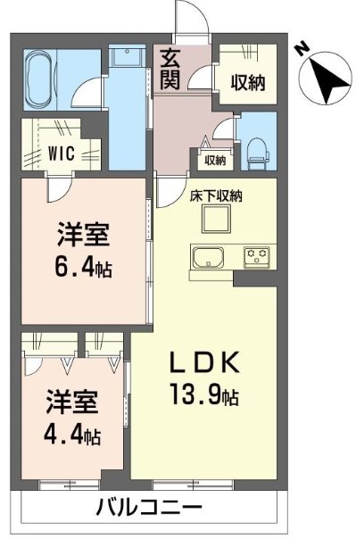 大久保クレストの間取り写真