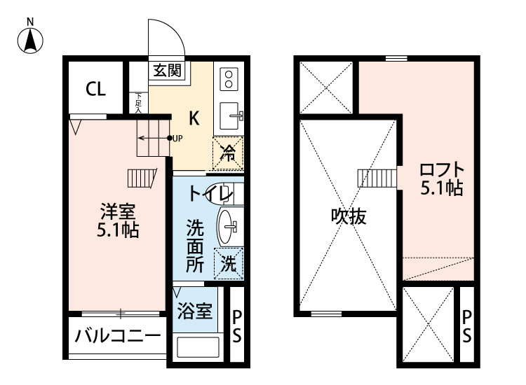 地下鉄東山線 本陣駅 徒歩12分 2階建 築12年の間取り写真