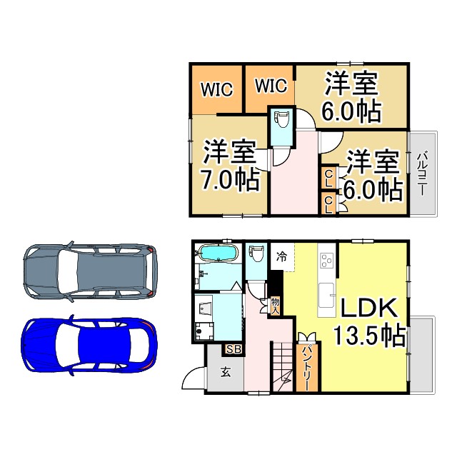 地下鉄名港線 日比野駅 徒歩12分 2階建 築7年の間取り写真