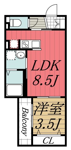 YR蘇我の間取り写真