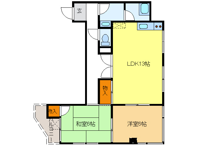 岐阜市今川町のマンションの間取り