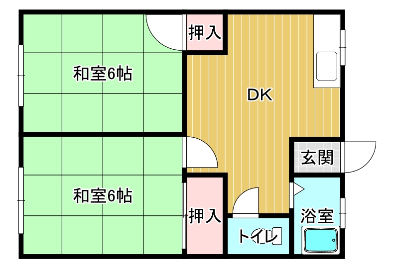 正法地アパートの間取り