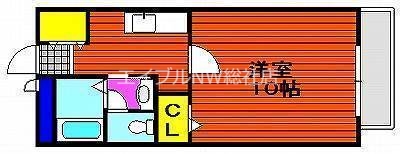 倉敷市水江のアパートの間取り