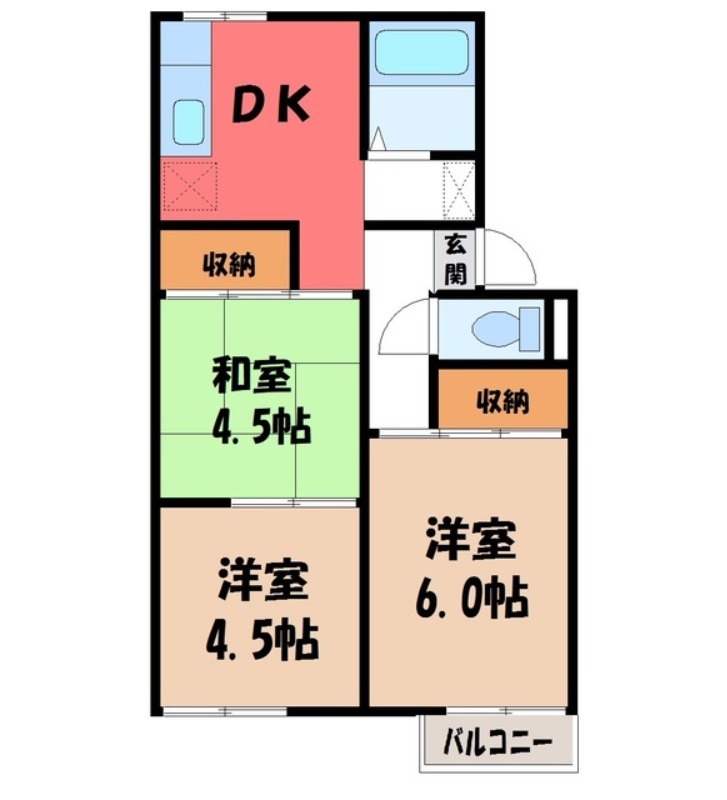 清水ハイツの間取り