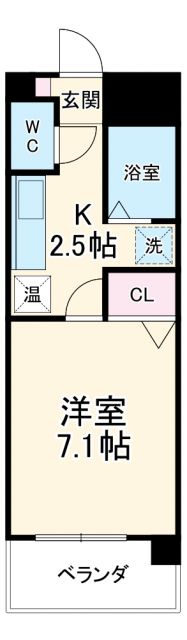 愛知県名古屋市西区枇杷島２（マンション）の賃貸物件の間取り