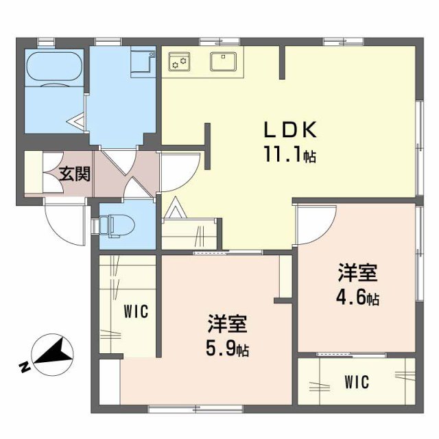 安芸郡府中町石井城のアパートの間取り