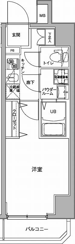 ジェノヴィア川崎駅グリーンヴェールの間取り