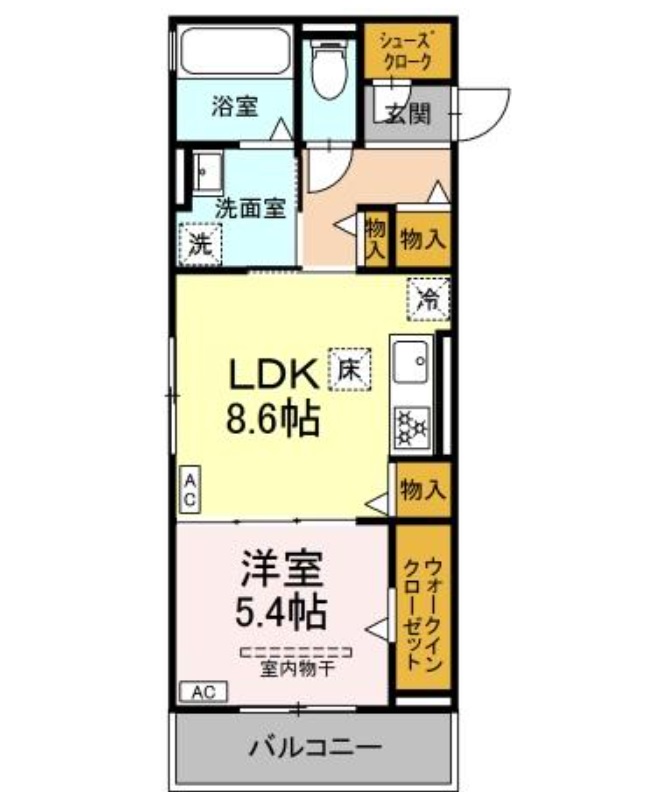 名古屋市瑞穂区中根町のアパートの間取り