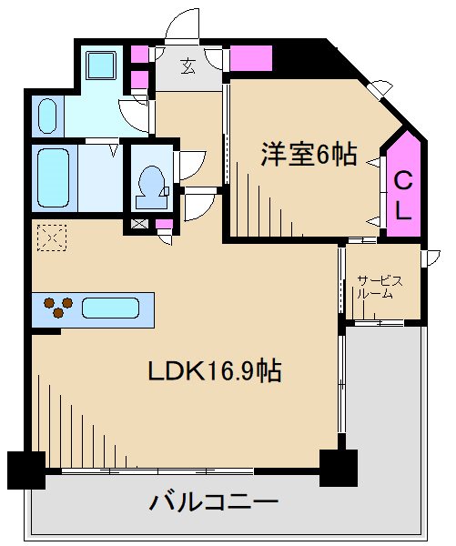 横浜市港北区新横浜のマンションの間取り