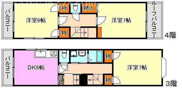 神戸市須磨区大田町のマンションの間取り