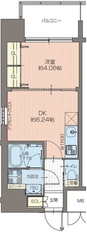 東大阪市足代北のマンションの間取り