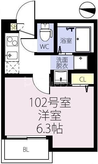 さいたま市北区日進町のアパートの間取り