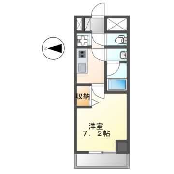 【名古屋市中区丸の内のマンションの間取り】