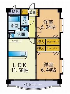 【福岡市博多区麦野のマンションの間取り】