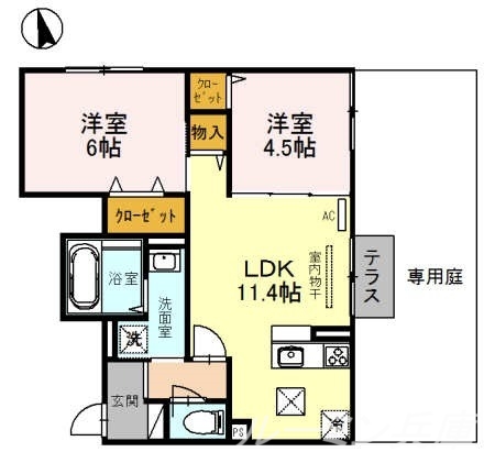 メゾンドアッシュの間取り