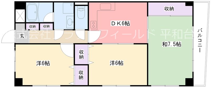 練馬区中村北のマンションの間取り