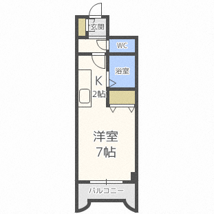 札幌市中央区南三条西のマンションの間取り