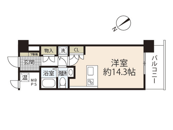 広島市東区若草町のマンションの間取り