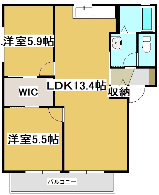 エクセルコートB棟の間取り