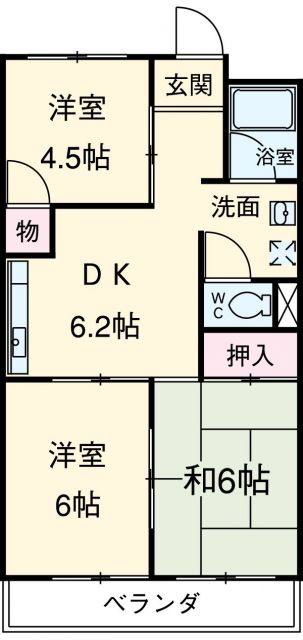 日進市梅森台のアパートの間取り