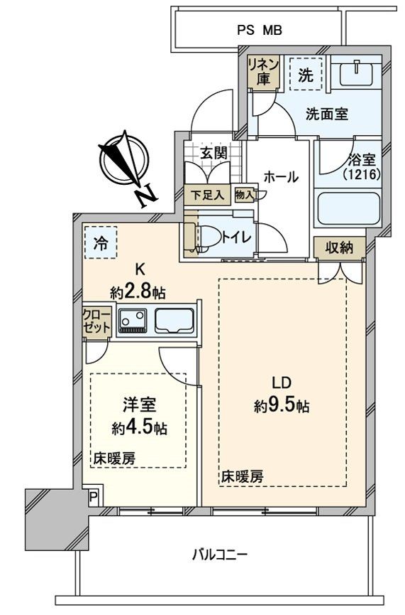 ザ・タワー十条の間取り