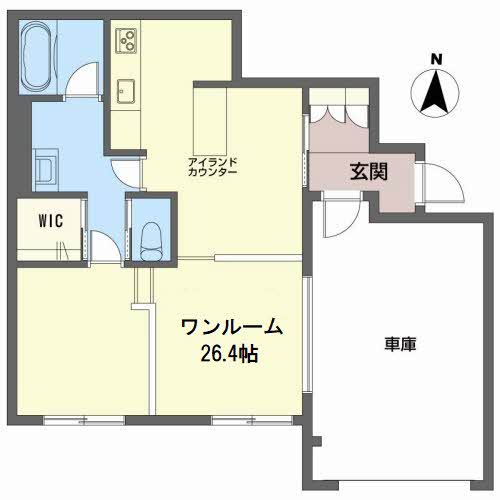 徳島市南佐古七番町のアパートの間取り