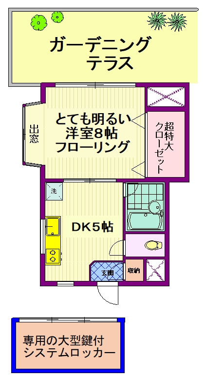 北区滝野川のマンションの間取り