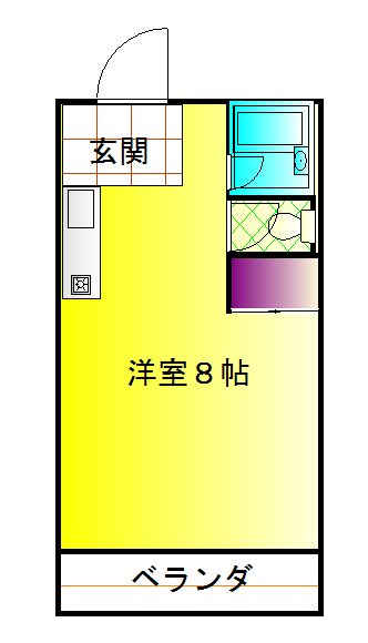 袋井市葵町のアパートの間取り