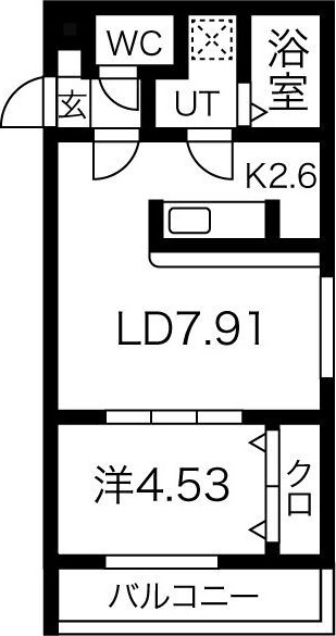 【札幌市豊平区月寒西一条のマンションの間取り】