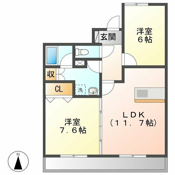 マンションエルガーデンの間取り