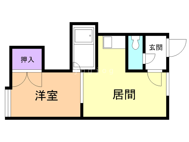 苫小牧市東開町のアパートの間取り