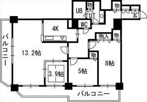 【知事公館前タワーレジデンスの間取り】