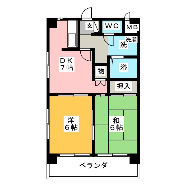 エクセルシオール旗屋の間取り