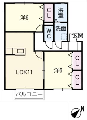 クレール　フジの間取り