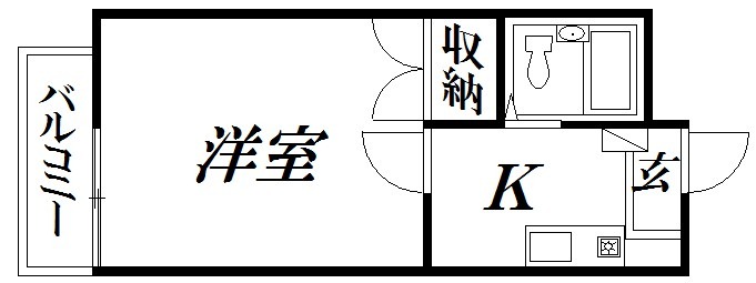 浜松市中央区和地山のアパートの間取り